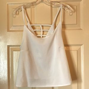 Cream sheer tank